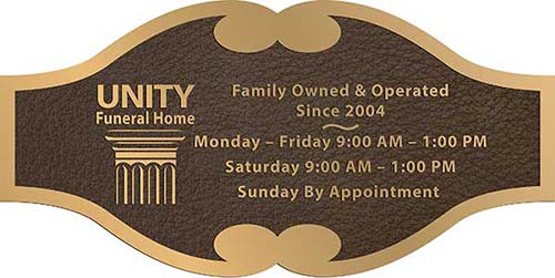 custom bronze plaque, custom bronze plaque with bubble top shape