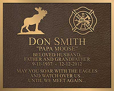 cast bronze memorial plaque