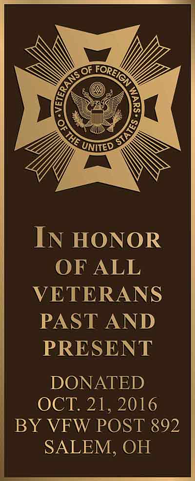 military bronze plaques, custom bronze military plaque