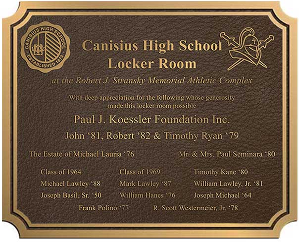 bronze school plaque, bronze school plaques
