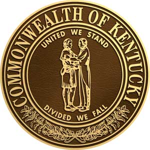 kentucky bronze state seal, kentucky state seal bronze