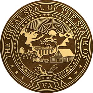 bronze state seal nevada, nevada bronze plaque