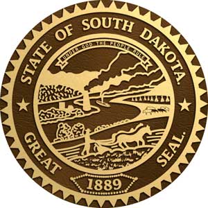 South Dakota bronze state seal, South Dakota bronze plaque