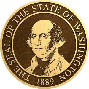 washington bronze state seal, washington bronze plaque